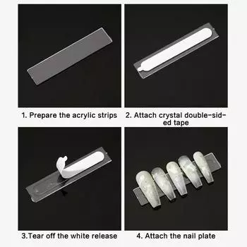 Клейкая лента для ногтей, накладные ногти, демонстрационный стенд, клей, двухсторонний, наклеенный, практическое шоу, квадратный, круглый, сильный липкий клей, наклейка