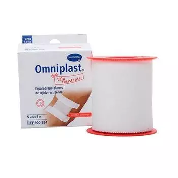 Клейкая лента Hartmann Omniplast белая 5смх5м