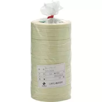 Клейкая лента Nichiban, крепированная лента 12 ммX50 м 3310-12 (20 рулонов) 3310H-12 кремовый