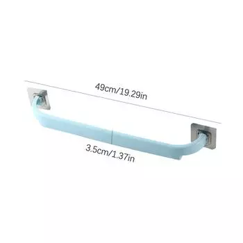 Клейкая вешалка для полотенец Ванная комната Полотенцедержатель Полка Настенная вешалка для полотенец Держатель на присоске для унитаза Органайзер для кухни и ванной комнаты синий