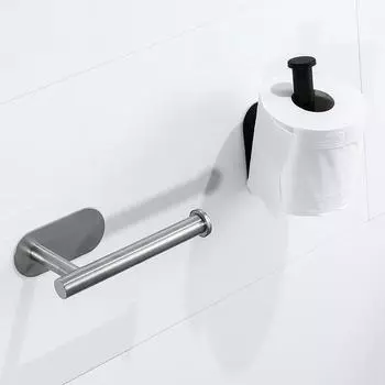 Клейкий держатель для туалетной бумаги, кухонный рулон, вешалка для полотенец, диспенсер для салфеток, впитывающая подставка, вешалка для салфеток, аксессуары для ванной комнаты чёрный