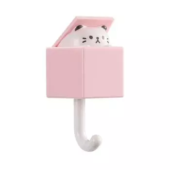 Клейкий крючок для пальто с милым домашним животным, мышь, цыпленок, медведь, кавайные крючки для кошек, крючки для ключей, настенные украшения, вешалка, держатель