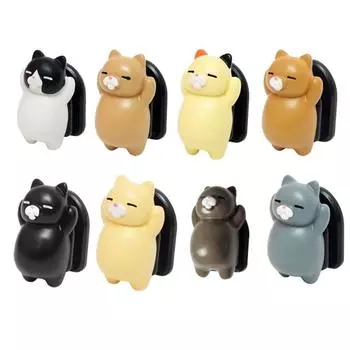 Клейкий крючок Многофункциональный держатель для салона автомобиля Крючок для кошки Вешалка для хранения в автомобиле Липкий зажим Black