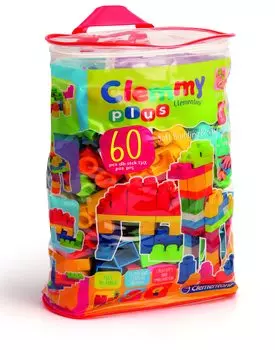 Клемми (Клемми) Мягкие кубики Clemmy Plus для детей от 1,5 лет и старше. В упаковке 60 игрушек, которые не повредятся, если ваш ребенок наступит на них или сломает их.