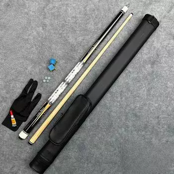 Кленовый бильярдный кий 1/2 с наконечником 11,5 мм, бильярдный кий на 8 и 9 шаров, нескользящий, впитывающий пот, прямой, с чехлом и бесплатными принадлежностями