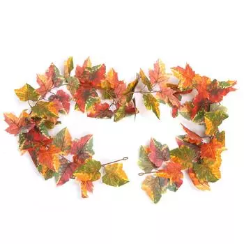 Кленовый лист лоза водонепроницаемый прочный многократного использования складной осенний лист гирлянда для дома