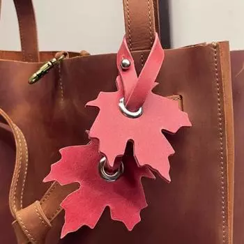 Кленовый лист ПУ кожаный брелок подвески сумка украшение для изготовления ювелирных изделий аксессуары для поделок своими руками зелёный