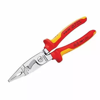 Клещи электромонтажные Knipex 13 86 200 SB, испытанные VDE, в блистерной упаковке