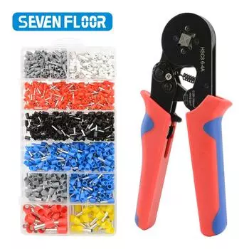 Клещи для обжима HSC8 6-4A трубчатые клеммы обжимные инструменты для обжима наконечников проводов бытовой электрокомплект с плоскогубцами для обжима наконечников коробок