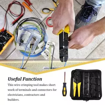 Клещи для обжима Колпачок Кабельный зажим Инструменты Клеммы Клещи для зачистки проводов Комплект