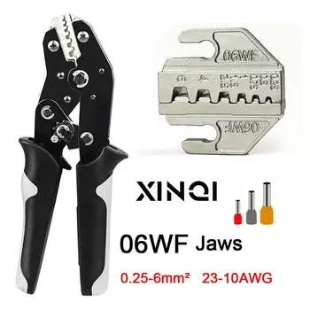 Клещи для обжима с храповым механизмом SN-06WF Клещи для обжима наконечников холодного сжатия европейского типа с игольчатым наконечником