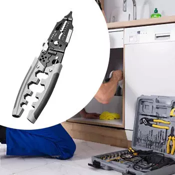 Клещи для зачистки проводов Обжимной инструмент для электропроводки Обжимка Разделение Завинчивание Эргономичный сверхпрочный кабель