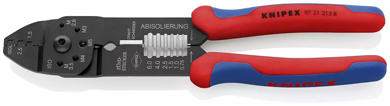 Клещи обжимные KNIPEX 9721-215B (SB)