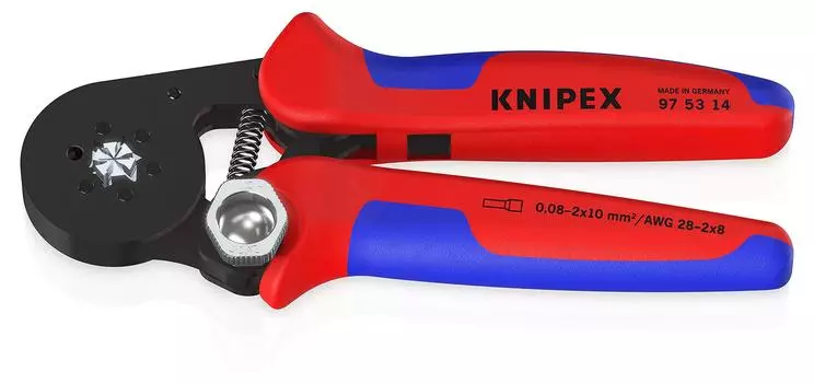 Клещи обжимные KNIPEX для концевых гильз 9753-14 Саморегулирующиеся 9753-14