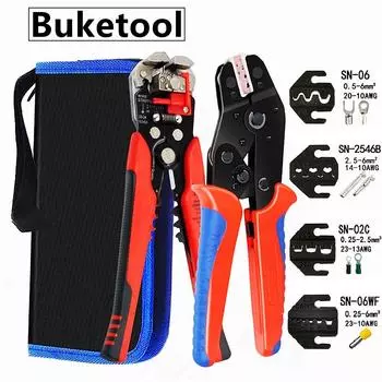 Клещи обжимные SN-48BS(=СН-48Б+СН-28Б) Больше зажимов для 2,8 4,8 6,3 VH3.96/трубных/изоляционных клемм, электрический зажим, минимальный набор инструментов