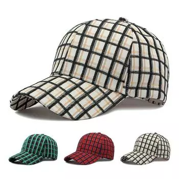 Клетчатая кепка, женская уличная солнцезащитная бейсболка, мужская шляпа Snapback, шляпы с солнцезащитным козырьком, шляпа для рыбалки, козырек красный