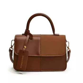 Клетчатая матовая переносная маленькая квадратная сумка новая модная ретро сумка через плечо женская сумка коричневый