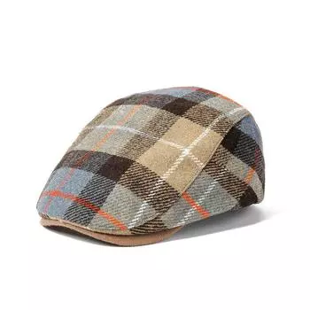 Клетчатая ретро-шляпа с язычком утки мужская британская кепка берда европейская и американская шляпа-берет M56-58cm синий