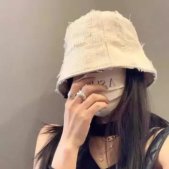 Клетчатая шляпа рыбака INS весна-лето повседневная универсальная шляпа для умывания осень-зима ретро M (56-58cm) adjustable бежевый