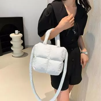 Клетчатая стеганая сумка через плечо, большая вместимость, сумка на одно плечо, стеганая женская сумка розовый