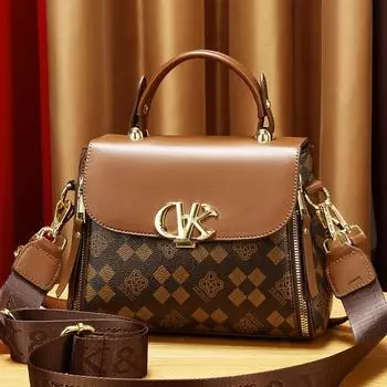 Клетчатая сумка через плечо для женщин Красная сумка через плечо Темперамент Сетчатая клетчатая модная тенденция