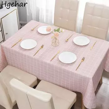 Клетчатая водонепроницаемая маслостойкая скатерть моющийся пыленепроницаемый коврик для стола Nordic Ins House Tee-table Простой детский стол Новая мода 137 90 thin белый