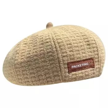 Клетчатые береты для женщин, французские береты, модные женские береты с узором «гусиная лапка» на осень-зиму M56-58cm