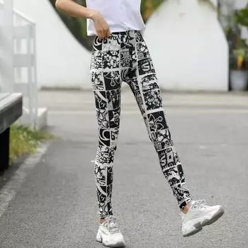 Клетчатые леггинсы женские сексуальные брюки пуш-ап леггинсы модные леггинсы для фитнеса тренажерный зал спортивные брюки размера плюс с высокой талией One Size (50-70 kg)