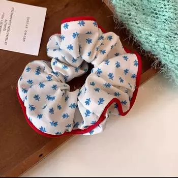 Клетчатые резинки-скранчи для волос, модные головные уборы для девочек, тканевые резинки для волос для женщин, цветочные аксессуары для волос, хвостик, отпуск