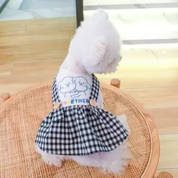 Клетчатые штаны Комбинезон для собак с цветочным принтом на четыре ноги Мягкая пижама Спортивный костюм Черный XS XL Щенок с белой футболкой Чихуахуа Йорки XS синий