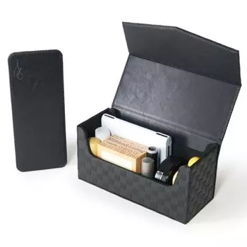 Клетчатый футляр для штампа Штамп резиновый штамп штамп футляр для штампа для компании печать корпорации резиновый штамп с подложкой для штампа Mbius [Благоприятный узор/корпоративный