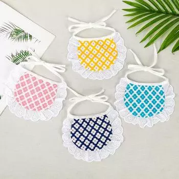 Клетчатый нагрудник с маленьким цветком, шарф для кошек, шарф для слюней собак, треугольный шарф, ошейник, аксессуары для домашних животных, дышащие летом size