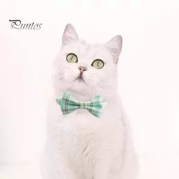 Клетчатый ошейник для кошек в клетку с колокольчиками, галстук-бабочка, отрывной воротник для домашних животных, удобный стильный дизайн, ошейник для домашних животных для мальчиков и девочек, кошек, маленьких собак розовый