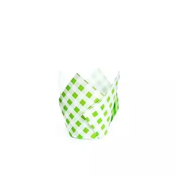 Клетчатый Тюльпановый Кекс Шкаф Принт Пламя Выпечка Бытовой Маслостойкий Хлеб Закуска Бумага Поддерживающая Печать 200 шт