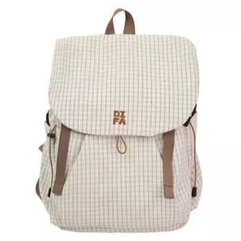 Клетчатый женский рюкзак для учеников средней школы, легкий школьный рюкзак большой вместимости для путешествий Small белый/коричневый