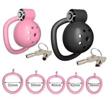 Клетка целомудрия с 5 кольцами, клетка для члена, секс-игрушка для взрослых, пенис-бондаж, уретральный замок, мужской рогоносец, эротическая пара, игрушка БДСМ