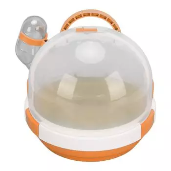 Клетка для хомяка НЛО, забавная, милая, переносная, для путешествий, для маленьких питомцев, для морских свинок, кроликов, хомяков оранжевый