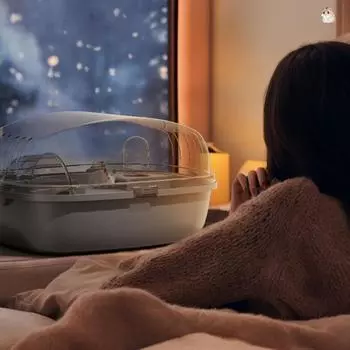 Клетка для хомяка Съемный дом для обитания хомяков Панорамный вид на 360 градусов Клетка для мелких животных Разведение домашних животных розовый