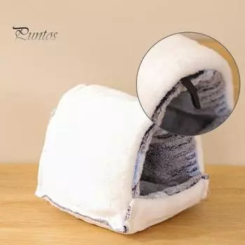 Клетка для хомяка, зимняя утолщенная кровать, супермягкая ветрозащитная моющаяся полузакрытая клетка с белкой, мини-ежик, плюшевая плюшевая клетка S розовый