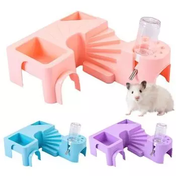 Клетка для хомяков, жилое игровое пространство для мелких животных с бутылкой с водой, аксессуар для домашних животных без запаха, хомяков, ежей, шиншилл фиолетовый