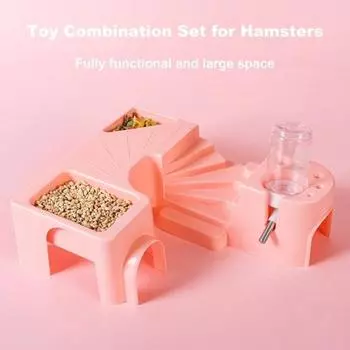 Клетка для хомяков, жилое игровое пространство для мелких животных с бутылкой с водой, аксессуар для домашних животных без запаха, хомяков, ежей, шиншилл фиолетовый