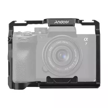 Клетка для камеры Andoer из алюминиевого сплава с отверстиями для винтов 1/4 дюйма, сменные крепления для холодной обуви для Sony
