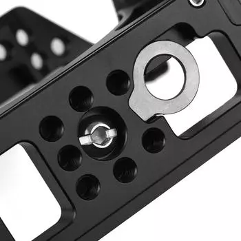 Клетка для камеры Andoer из алюминиевого сплава с креплениями для холодного башмака и многочисленными отверстиями для винтов диаметром 1/4 дюйма чёрный