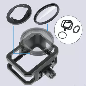 Клетка для камеры с адаптерным кольцом, УФ-линза, заполняющий свет, встроенный башмак, противоскользящие накладки, интерфейс 1/4, полный