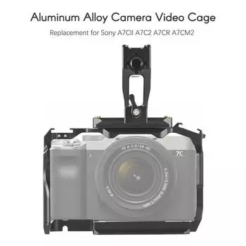 Клетка для камеры с верхней ручкой, алюминиевый сплав, видеоклетка для камеры с двойным креплением «холодный башмак», многочисленные 1/4 чёрный