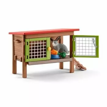Клетка для кроликов Schleich Набор для кроликов на ферме, пластик