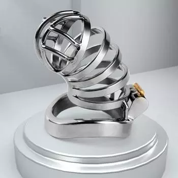 Клетка для пениса из нержавеющей стали для мужчин, пояс с замком для клетки целомудрия 40mm