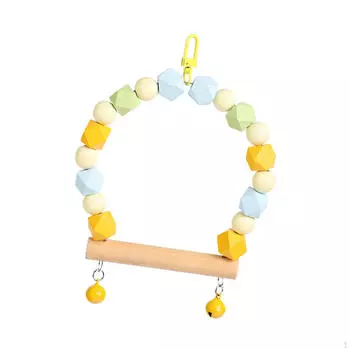 Клетка для птиц, деревянная подставка для качелей для домашних животных, подвесная подставка для попугая для маленьких птиц Orange Style A