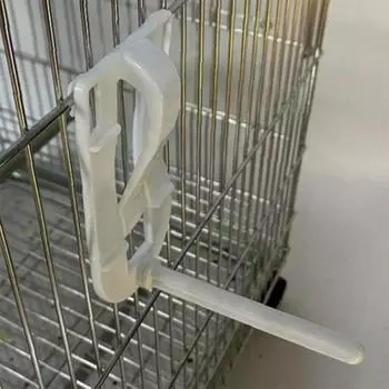 Клетка для птиц из АБС-пластика, держатель для еды, попугай, фрукты, овощи, зажимы с подставкой для жердочек, зажимы для кормушки для домашних животных, волнистый попугайчик, ара, корелла белый