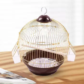 Клетка для птиц Клетка для попугаев Внутренние аксессуары Подставка для домика для питомца Подвеска для конур золотой